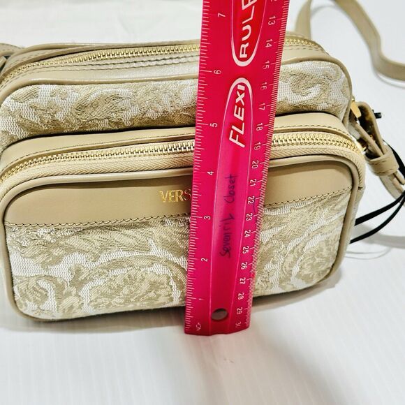 Versace Athena Jacquard Barocco Cream Beige Messenger Crossbody Bag NWT $1,150 - Picture 12 of 15
